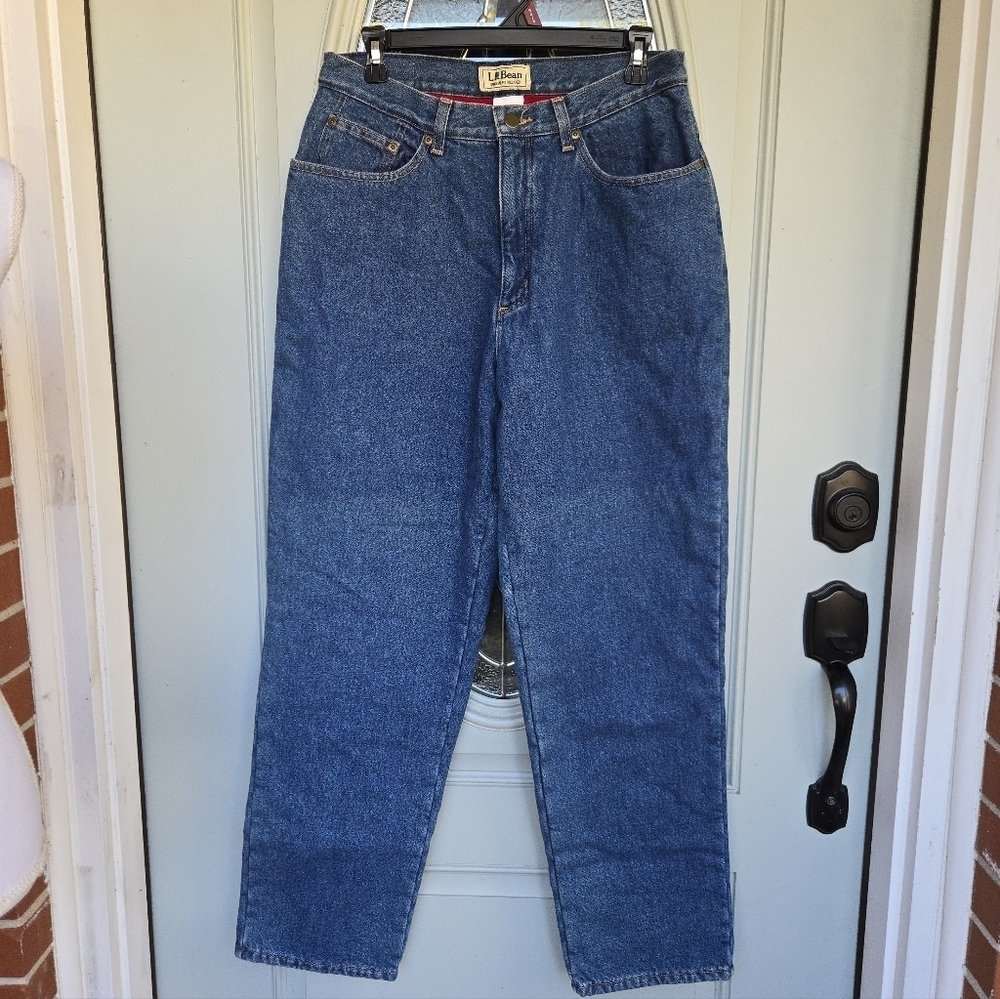 L.L. Bean Fleece Lined Straight Leg Jeans